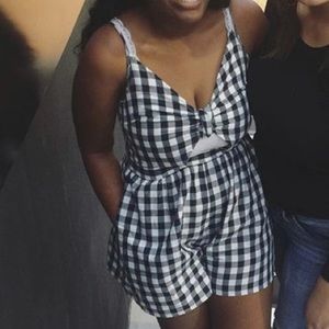 Rare American Eagle Gingham Romper